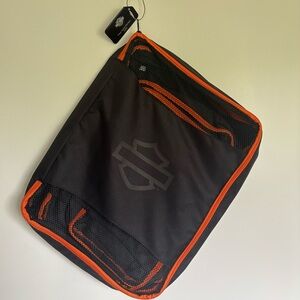 Harley-Davidson Black Travel Bag Set with Orange Accents
